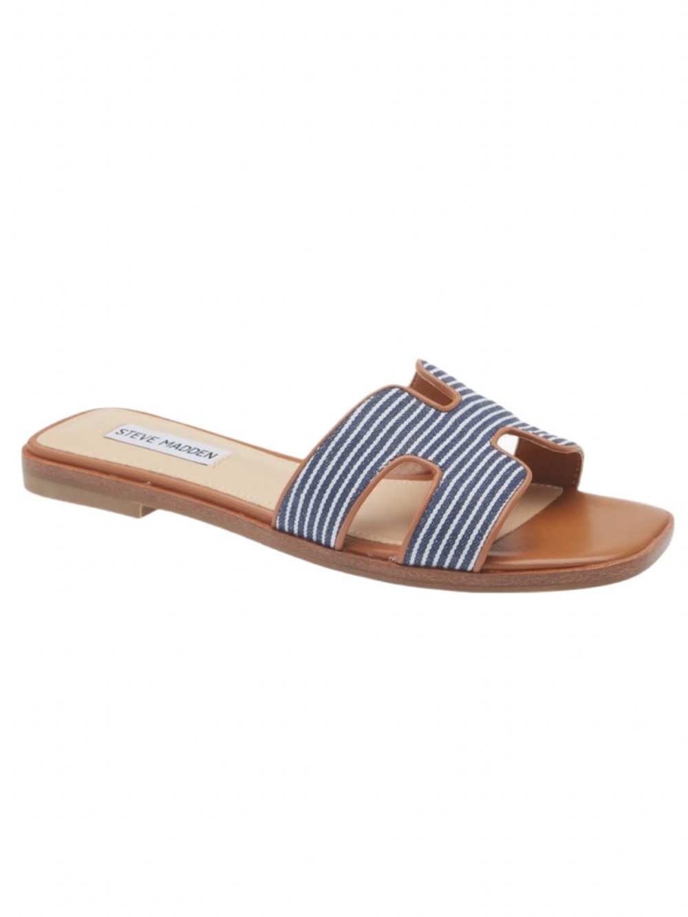 06. Steve Madden Women’s Hadyn Slide Sandal Navy/White